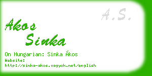 akos sinka business card