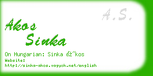 akos sinka business card